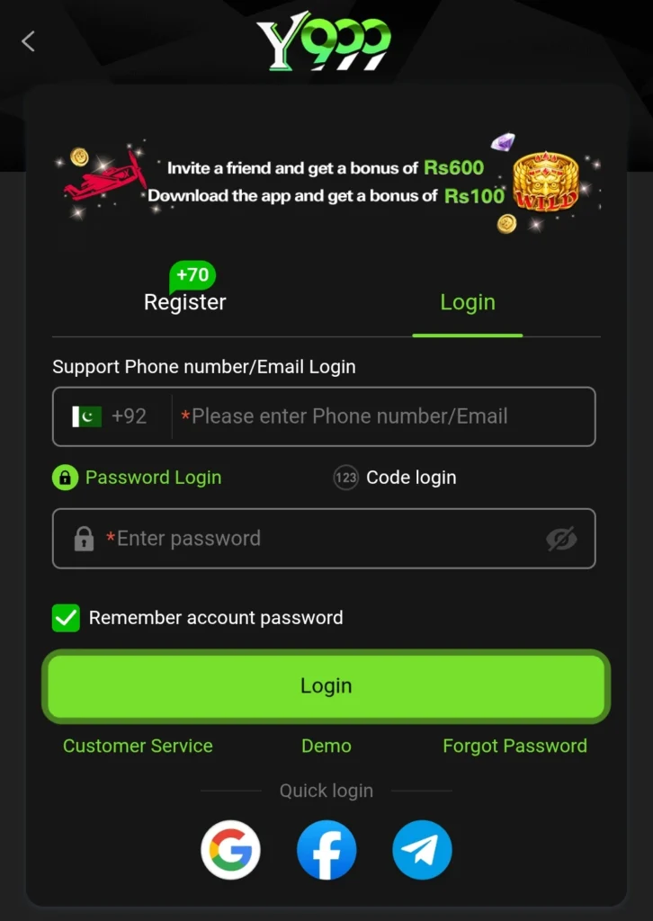 Y999 Game Download (y999.com Official App) for Pakistan 14 Y999 Game Login